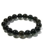 黒水晶 数珠 ブレスレッド モリオン 12mm 19cm 天然石 パワーストーン 贈り物 水晶 クォーツ 誕生石 4月