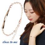 close to me ピンクゴールド ブレスレッド レディース ブランド シルバー ウェーブ レッドダイヤモンド シンプル おしゃれ クローストゥミー