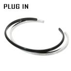 PLUG IN black two-tone цвет нержавеющая сталь браслет 2 шт. комплект 2 полосный накладывающийся надеты . хирургический нержавеющая сталь металл аллергия аллергия свободный 