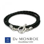 Dr MONROE ブレスレッド メンズ ブランド レザー 革 ボルトパーツレザーブレスレッド ジオメトリック ドクターモンロー