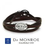 Dr MONROE ブレスレッド メンズ ブランド レザー 革 プレートレザーブレスレッド シンプル モード ドクターモンロー