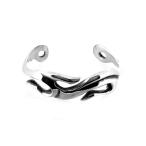 トライバル バングル ネイティブ 炎 タトゥー パターン ブレスレッド 腕輪 シルバー925 銀 プレゼント