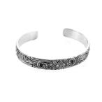 プルメリア バングル ハワイアン 花 アラベスク ブレスレッド 腕輪 シルバー925 銀 シルバーアクセサリー プレゼント