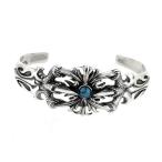 クロー バングル ターコイズ フレア 爪 ハード ブレスレッド 腕輪 シルバー925 銀 シルバーアクセサリー プレゼント