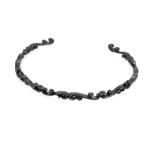 アラベスク バングル ブラックPVD メンズ 唐草 アイビー ツタ ブレスレッド 腕輪 サージカルステンレス プレゼント