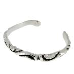 シルバーバングル メンズ トライバル ウェーブ シルバー925 ブレスレッド メンズバングル プレゼント