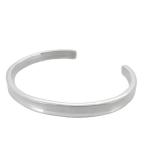 シルバーバングル メンズ 鏡面仕上げ シンプル カーブ シルバー925 ブレスレッド メンズバングル プレゼント