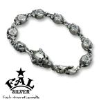 FAL ブレスレッド メンズ ブランド シルバー ルーズスウィルブレスレッド スカル ピエロ バングル 腕輪 エフエーエル