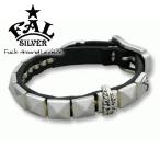 FAL ブレスレッド メンズ ブランド シルバー トゥームウォールズレザーブレスレッド スタッズ クロス エフエーエル