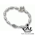 FAL ブレスレッド メンズ ブランド シルバー UTクラックカラムブレスレッドS ひび割れ バレル Tバー エフエーエル