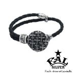 FAL ブレスレッド メンズ ブランド レザー 革 ブラッドレスクロスユニティーボタンレザーブレスレッド エフエーエル