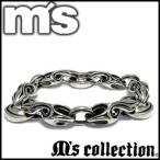Ms collection ブレスレッド メンズ ブランド シルバー トライバル ピース 炎 エムズコレクション