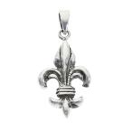 リリィ ペンダントトップ ネックレスチャーム (チェーンなし) シルバー925 シルバーアクセサリー リリー 百合 花 植物 ゴシック ハード アンティーク