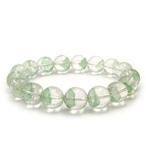 グリーンファントムクォーツ 数珠 ブレスレッド 高品質 12mm 18.5cm メンズL レディースLLサイズ 贈り物 ファントムクォーツ 水晶