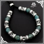 GIGOR ブレスレッド メンズ ブランド シルバー ティブ 15-19cm シルバー925 レザーブレスレッド ジゴロウ