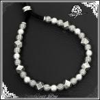 GIGOR ブレスレッド メンズ ブランド シルバー ロジオ 15-19cm シルバー925 レザーブレスレッド ジゴロウ