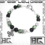 Brearley Gear ブレスレッド メンズ サージカルステンレス ブランド クロス ツヤ消しオニキス 金属アレルギー おしゃれ プレゼント 男性