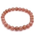 インカローズ 数珠 ブレスレッド アルゼンチン産 6.8mm 16.5cm 天然石 パワーストーン 贈り物 ロードクロサイト