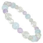 ラベンダーアメジスト 数珠 ブレスレッド アクアマリン パワーストーン 8mm 17cm ムーンストーン 天然石 贈り物 誕生石 2月