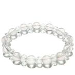 平カット水晶 数珠 ブレスレッド マダガスカルローズクオーツ 8mm 16.5cm 天然石 パワーストーン ローズクオーツ数珠