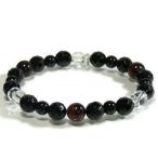 レッドタイガーアイ 数珠 ブレスレッド カットオニキス レッドタイアガーアイ 水晶 8mm 17.5cm 天然石 パワーストーン メンズ