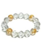 四神獣手彫り水晶12mm 数珠 ブレスレッド 金 18cmスター水晶 メンズM龍 贈り物 水晶 クォーツ 誕生石 4月 天然石 パワーストーン