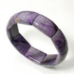 スギライト バングル 数珠 ブレスレッド 幅約1.7cm 19cm 天然石 パワーストーン 贈り物