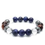 ヘマタイト 数珠 ブレスレッド パワーストーン メンズ レッドタイガーアイ ソーダライト 天然石 10mm 17.5cm-18.5cm 贈り物