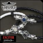 VOLTAGE レザーブレスレッド メンズ スカル ドクロ ドルジークォーツ 編み込み 牛革 ブランド プレゼント ボルテージ