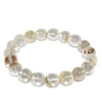 ホワイトガーデンクオーツ 数珠 ブレスレッド 10.2mm 18.5cm 天然石 パワーストーン 贈り物 ガーデンクオーツ 水晶