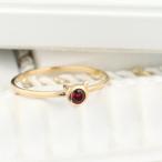 猫ガーネットゴールドリングK10キ...