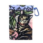 エコバック収納ケース cut_art　さとうみよ　オリジナル生地で丁寧に縫われた収納袋ですカラビナ付き　月下美人　250802-7