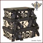 【 Jennifer Talor ジェニファーテイラー 】 3段ボックス Yorke ヨーク 小物入れ カルトナージュ アンティーク調 3P BOX 32027BX