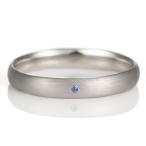 Yahoo! Yahoo!ショッピング(ヤフー ショッピング)結婚指輪 マリッジリング プラチナ つや消し マット 甲丸 天然石 サファイア オーダー