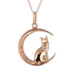 ネックレスレディース天然石ダイヤモンドネックレスダイヤ猫4月誕生日プレゼン...