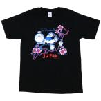 ドラえもん 日本限定 和風デザイン ドラえもん JAPANTシャツ 富士山 桜 地図 DR007-BLK