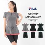 FILA フィラ 大きいサイズ 水着 フィットネス レディース セパレート 半袖 チュニック ロング丈 体型カバー LL 2L L M ママ ミセス プール 314603