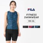 FILA フィラ レディース 水着 フィットネス セパレート ノースリーブ 体型カバー プリント 柄 スポーツ タンキニ ママ ミセス お洒落 LL 2L L M