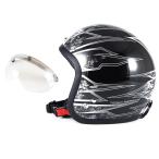72JAM ジェットヘルメット&シールドセット STING - ブラック  フリーサイズ:57-60cm未満 +開閉式シールド  APS-02  JJ-18