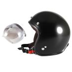 72JAM ジェットヘルメット&シールドセット JP MONO HELMET - オフブラック フリーサイズ_57-60cm未満 +開閉式シールド JCBN-03 JPBM-5