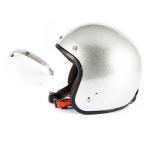 72JAM ジェットヘルメット&シールドセット JP MONO HELMET - シルバーフレーク  XLサイズ_60-62cm +開閉式シールド  APS-01  JPF-4L