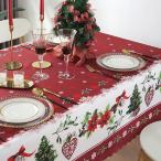 クリスマス テーブルクロス 撥水 テーブルカバー 長方形 防水 防油 撥水加工 汚れ防止 クリスマス 飾り 150x180cm 赤 おしゃれ