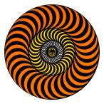 SPITFIRE スピットファイア SWIRL STICKER ORANGE / YELLOW スケートボード スケボー ステッカー シール ステッカー シール