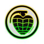 THUNDER サンダー GRENADE STICKER YELLOW-GREEN-CLEAR スケートボード スケボー ステッカー シール ステッカー シール