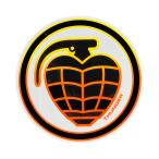 THUNDER サンダー GRENADE STICKER YELLOW-ORANGE-CLEAR スケートボード スケボー ステッカー シール ステッカー シール