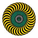 SPITFIRE スピットファイア SWIRL STICKER YELLOW / GREEN スケートボード スケボー ステッカー シール ステッカー シール