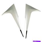 クロームカバー L+RリアウィンドウネタバレサイドウィングトリムカバーマツダCX-5 2017-2021に適しています L+R Rear Window Spoiler Side Wing Trim