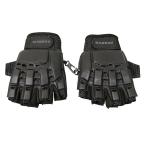 [ параллель импортные товары ]Maddog Tactical половина палец пейнтбол воздушный soft перчатка Stealth черный S/M Maddog Ta