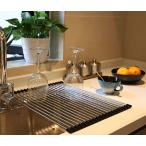 [ параллель импортные товары ]Ahyuan Roll up Dish Drying Rack Foldable Stainless Steel Over Sin