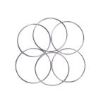 【並行輸入品】Enjoyer Chinese Linking Rings Set of 6 Metal Rings,Magnetic Lock